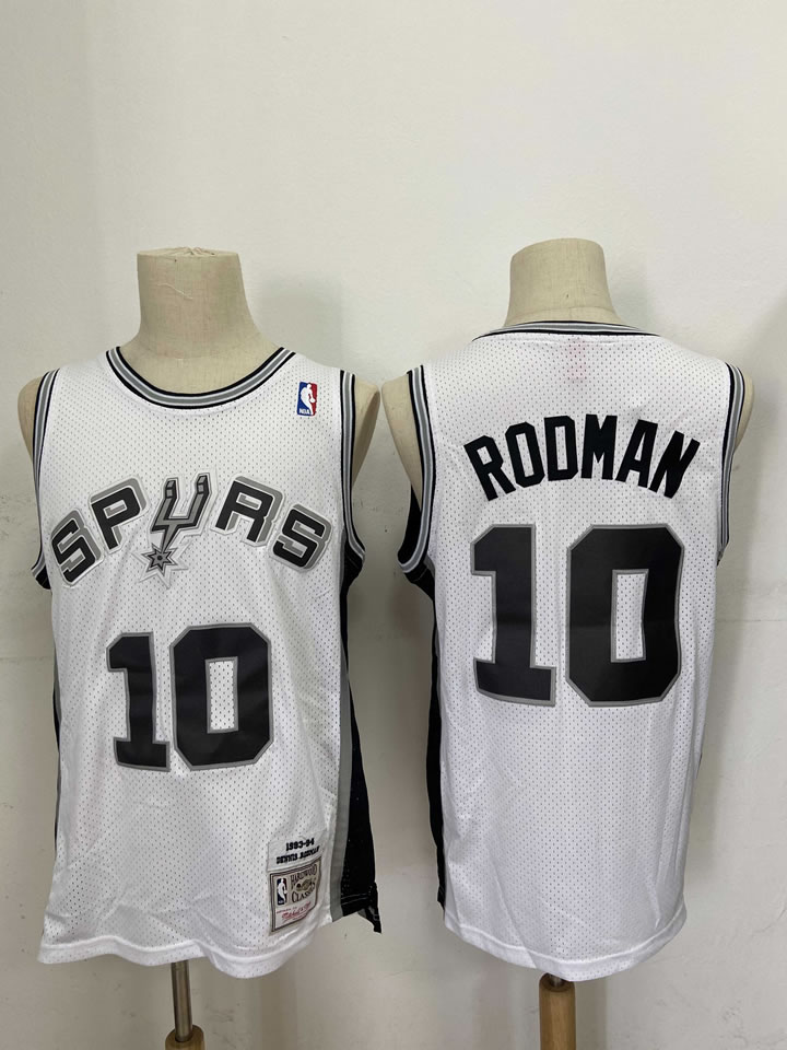 Spurs 10 Dennis Rodman White 1993-94 Hardwood Classics Jersey,We sell and wholesale Spurs 10 Dennis Rodman White 1993-94 Hardwood Classics Jersey on line form chian!